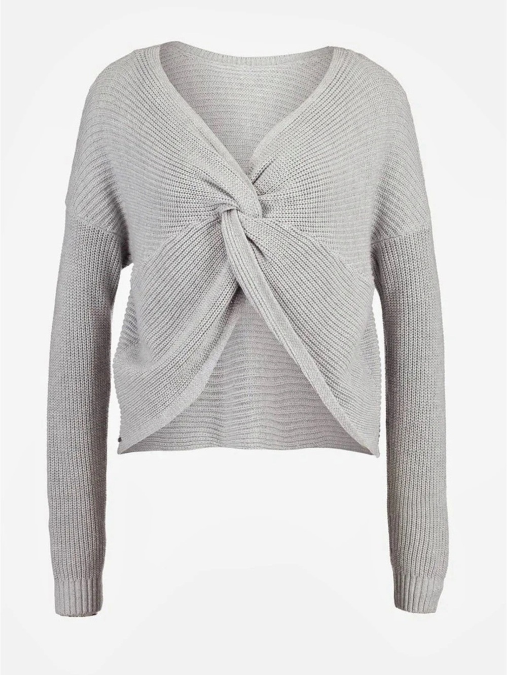 Hollister Twist Off-the-Shoulder Sweater Gray